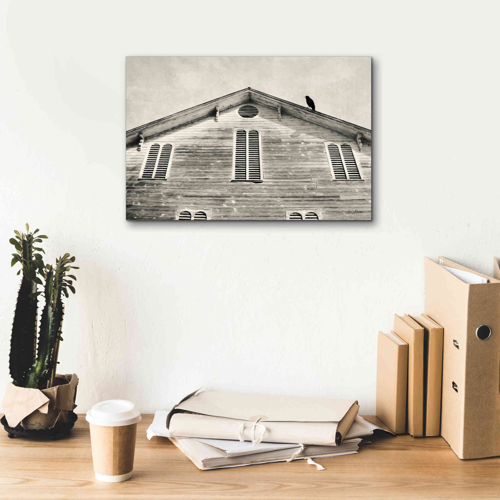 'Fort Halifax Crow' by Lori Deiter, Canvas Wall Art,18 x 12