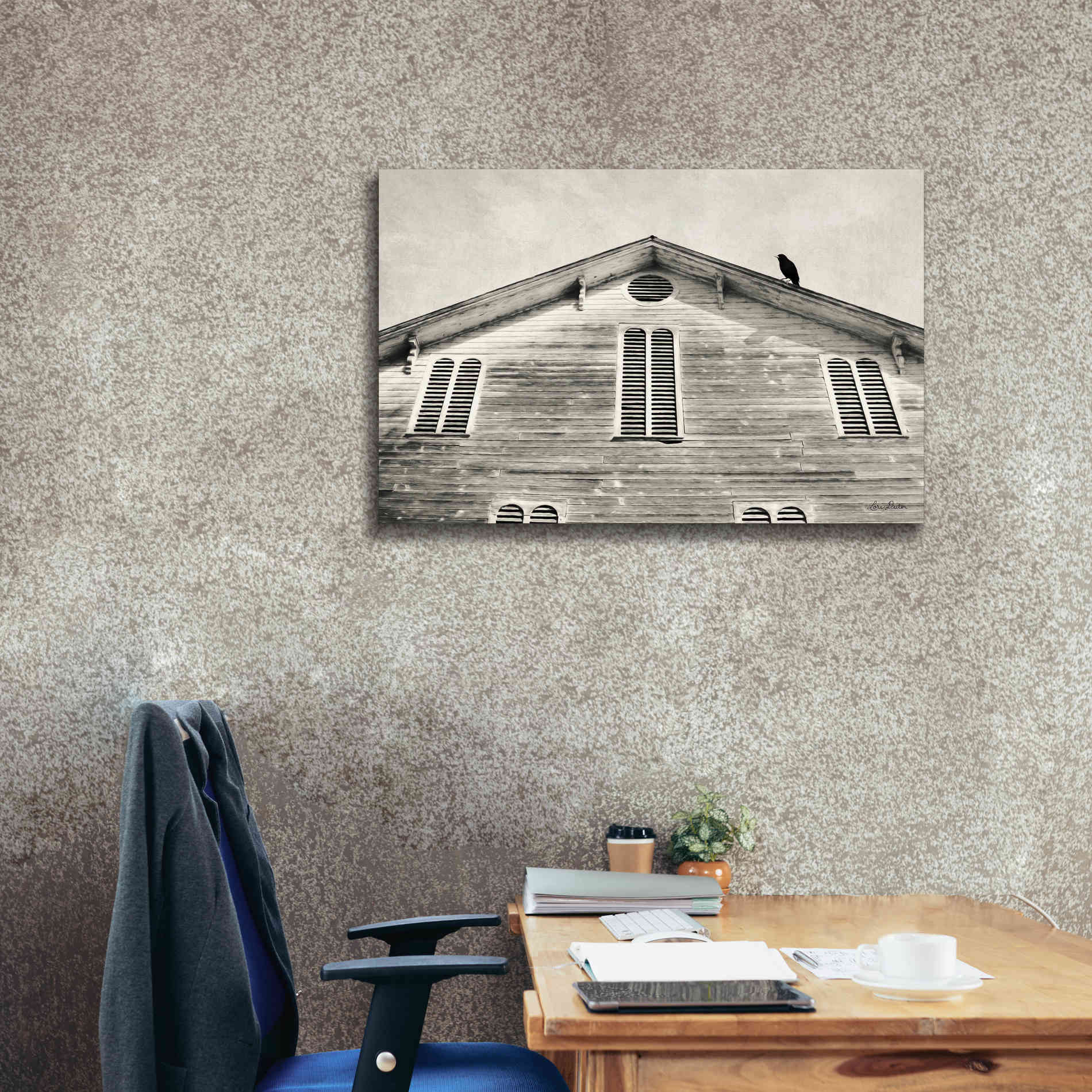 'Fort Halifax Crow' by Lori Deiter, Canvas Wall Art,40 x 26