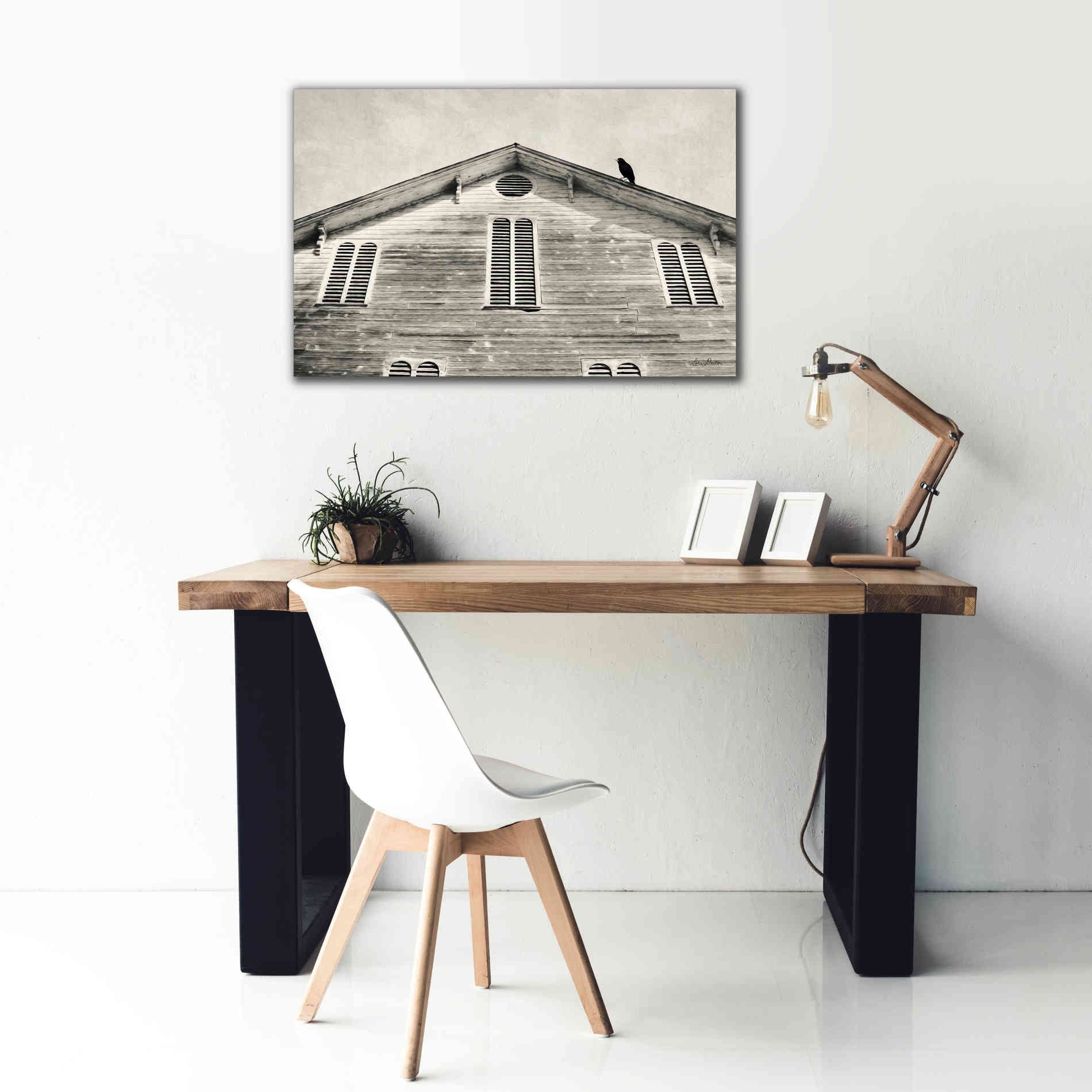 'Fort Halifax Crow' by Lori Deiter, Canvas Wall Art,40 x 26