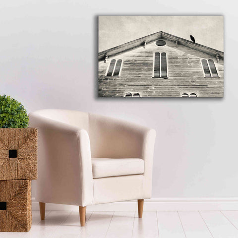 Image of 'Fort Halifax Crow' by Lori Deiter, Canvas Wall Art,40 x 26