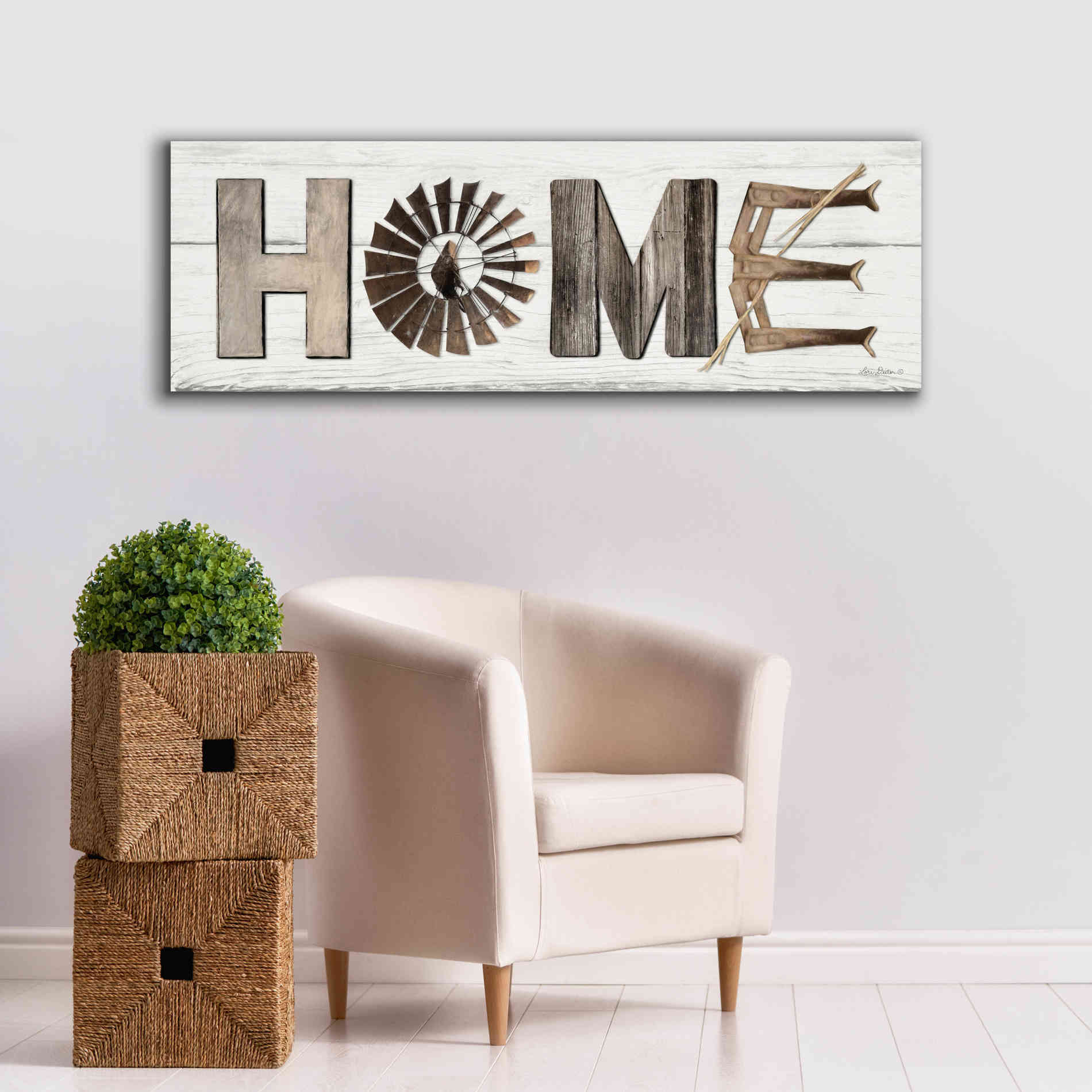 'Rustic Home II' by Lori Deiter, Canvas Wall Art,60 x 20