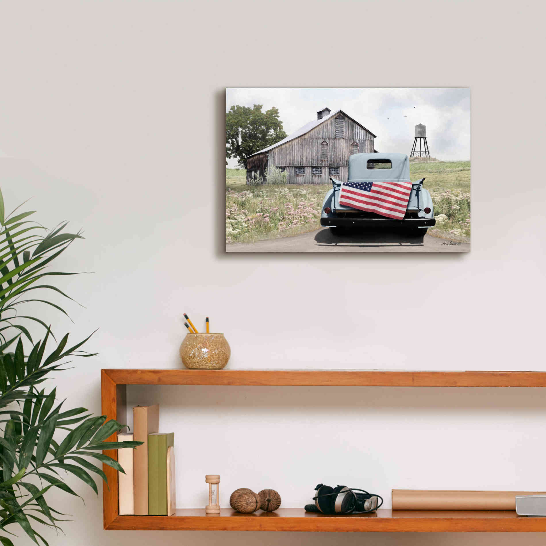 'American Tailgating' by Lori Deiter, Canvas Wall Art,18 x 12