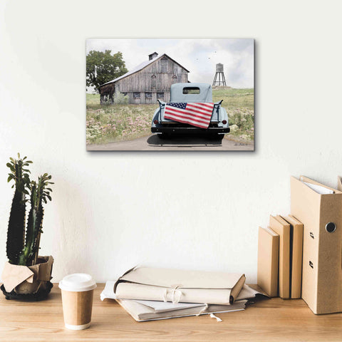 Image of 'American Tailgating' by Lori Deiter, Canvas Wall Art,18 x 12