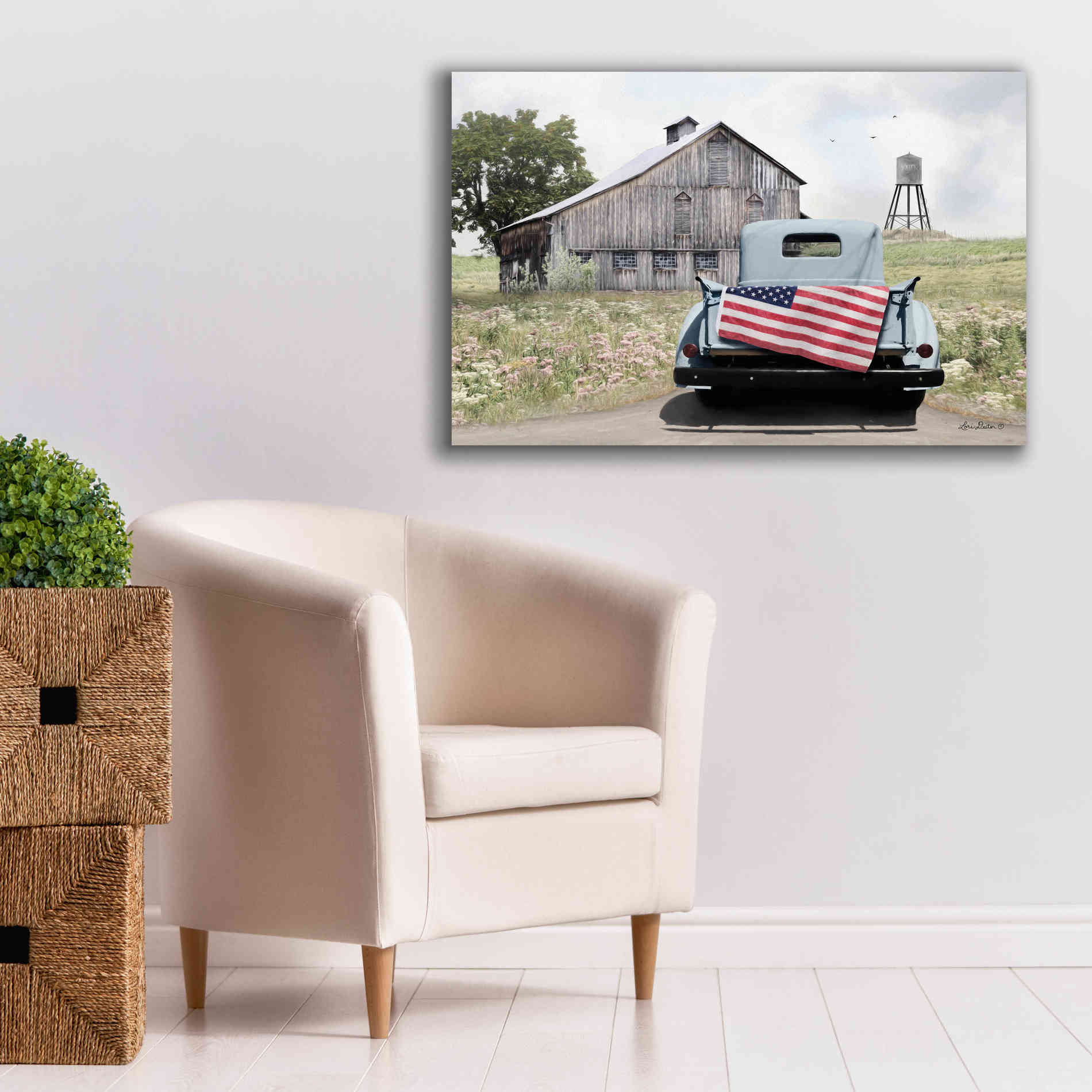 'American Tailgating' by Lori Deiter, Canvas Wall Art,40 x 26