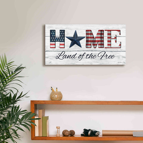 Image of 'Home - Land of the Free' by Lori Deiter, Canvas Wall Art,24 x 12
