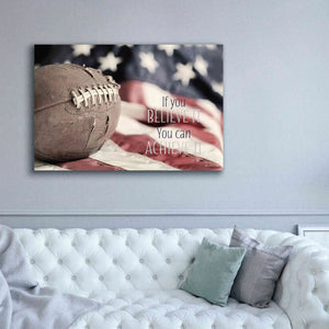'Football - Believe' by Lori Deiter, Canvas Wall Art,60 x 40