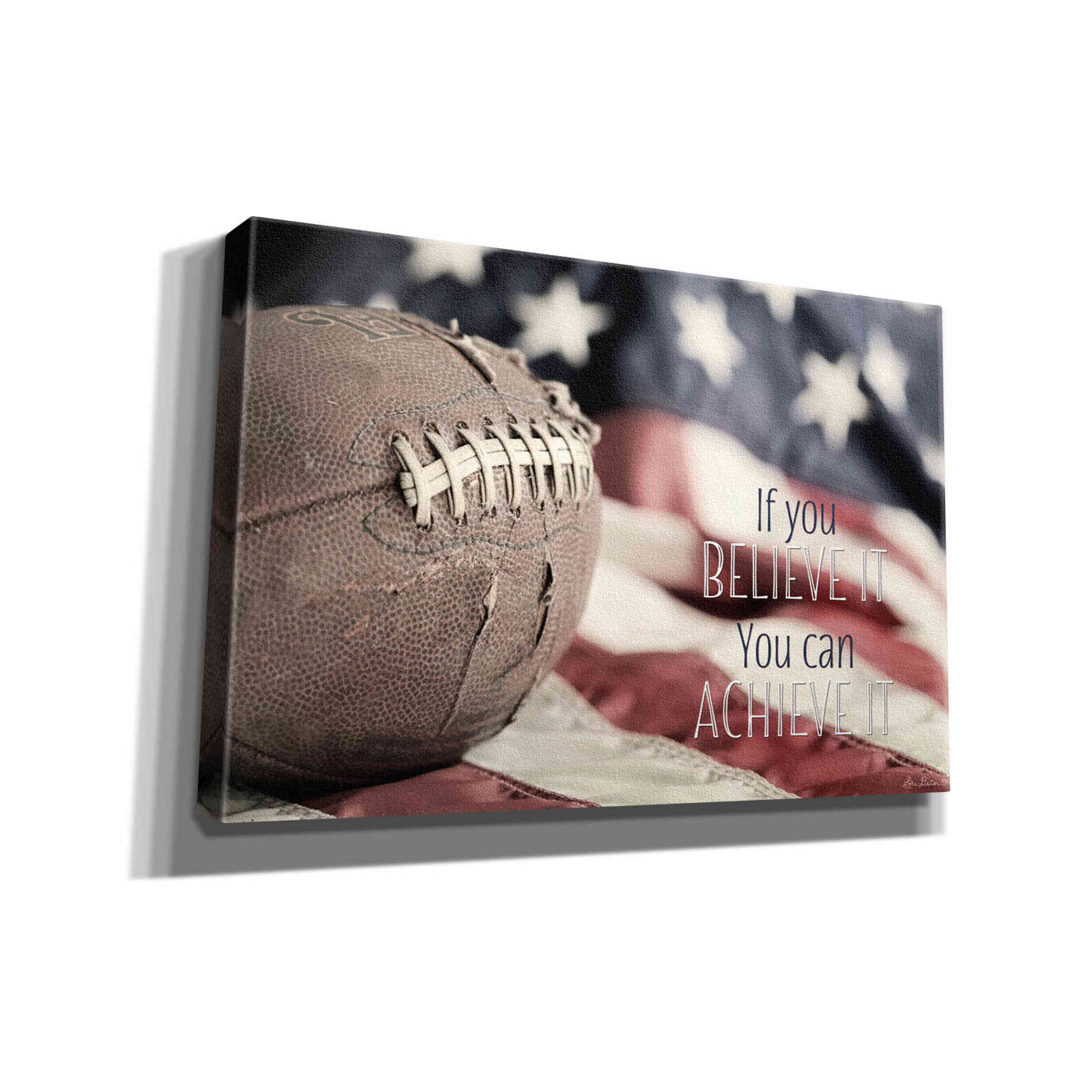 'Football - Believe' by Lori Deiter, Canvas Wall Art