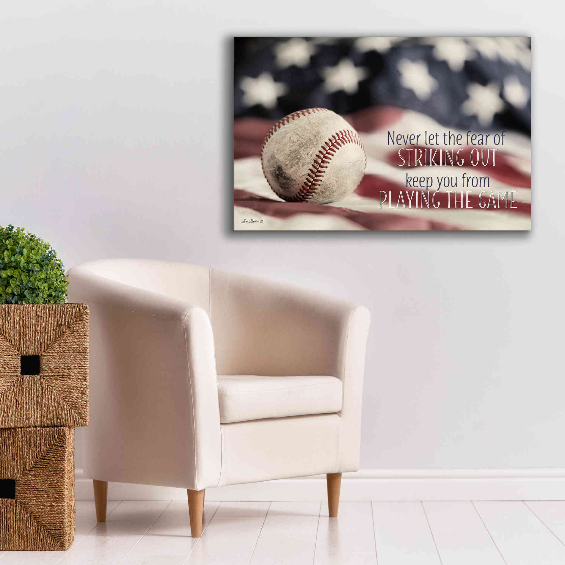 'Baseball - Playing the Game' by Lori Deiter, Canvas Wall Art,40 x 26