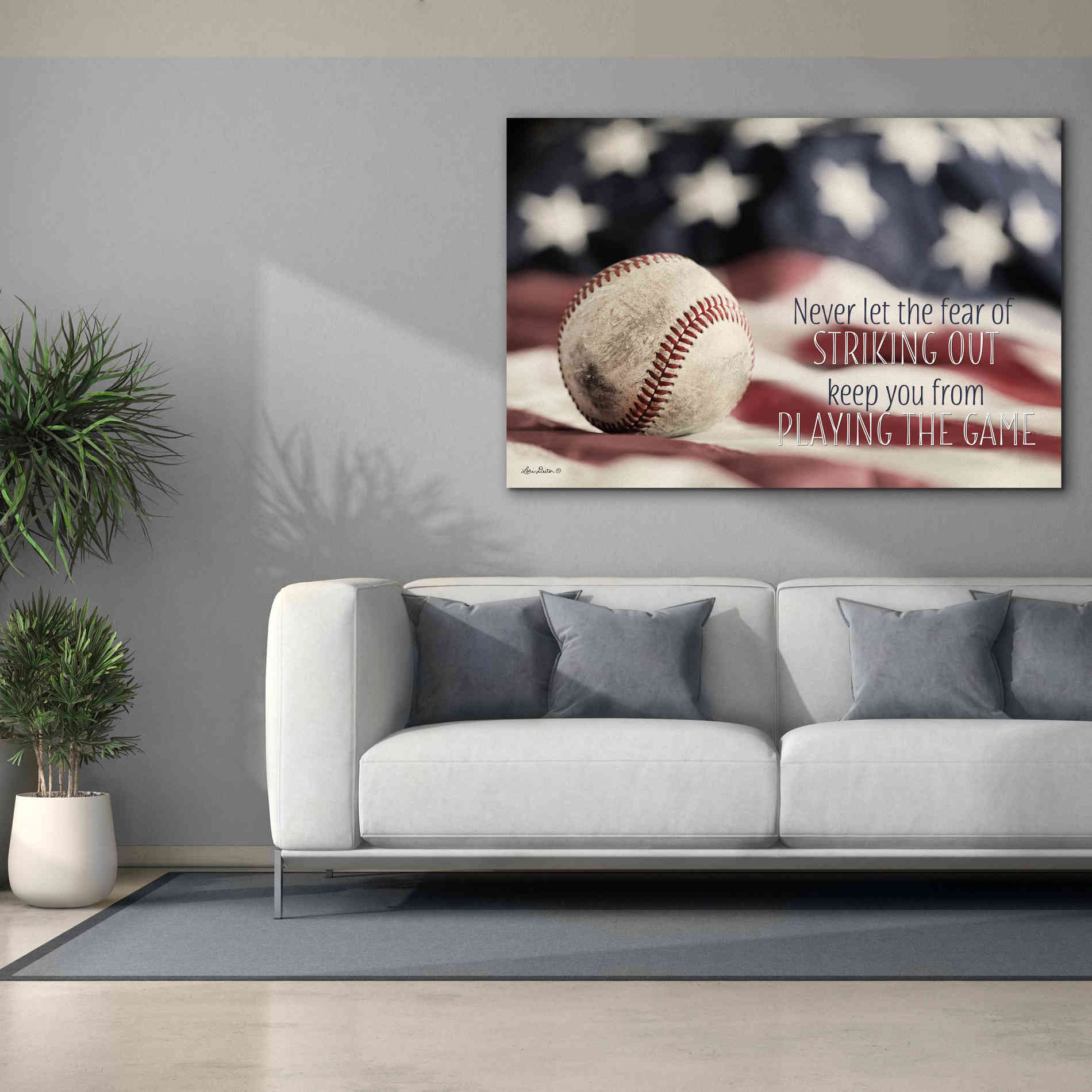 'Baseball - Playing the Game' by Lori Deiter, Canvas Wall Art,60 x 40