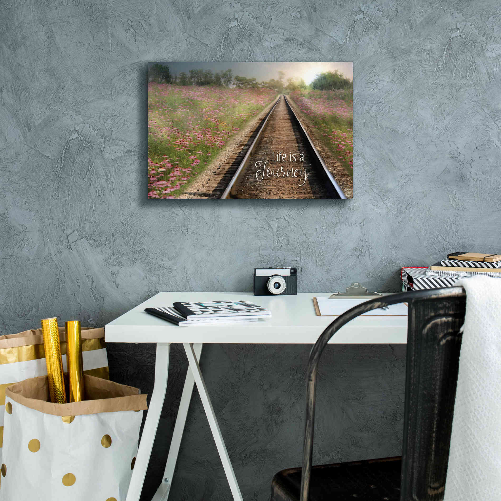 'Life is a Journey' by Lori Deiter, Canvas Wall Art,18 x 12