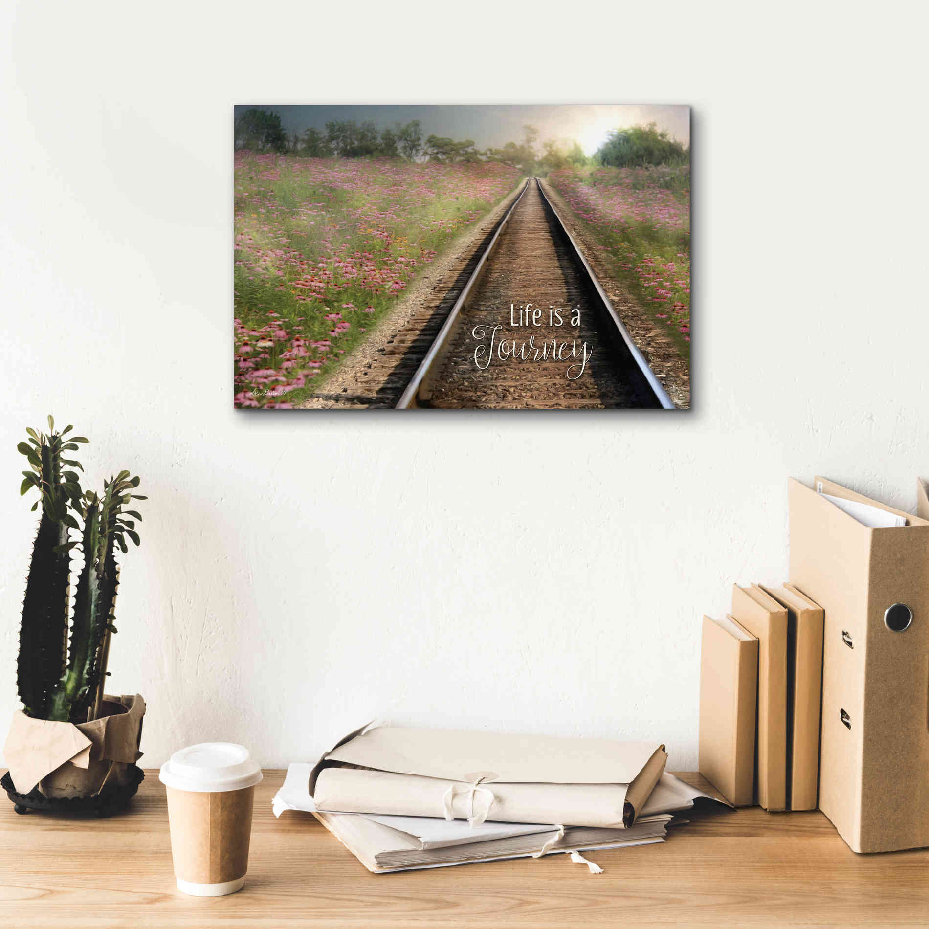'Life is a Journey' by Lori Deiter, Canvas Wall Art,18 x 12