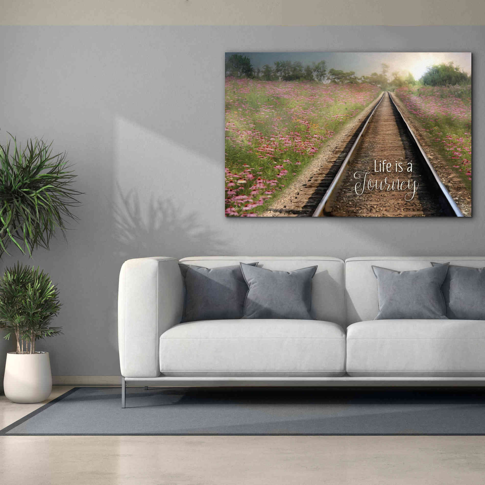'Life is a Journey' by Lori Deiter, Canvas Wall Art,60 x 40