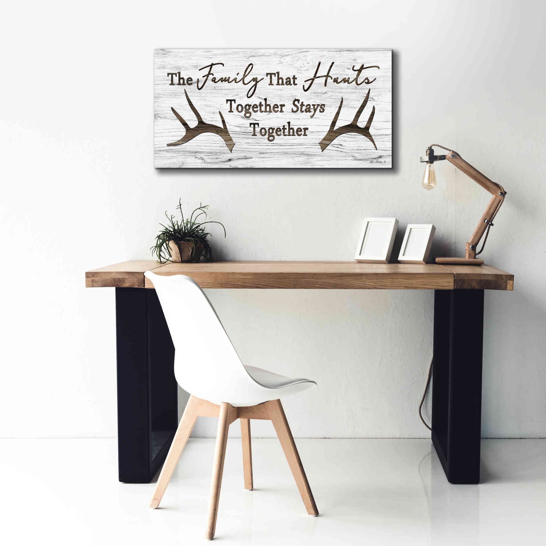 'Hunting Family' by Lori Deiter, Canvas Wall Art,40 x 20