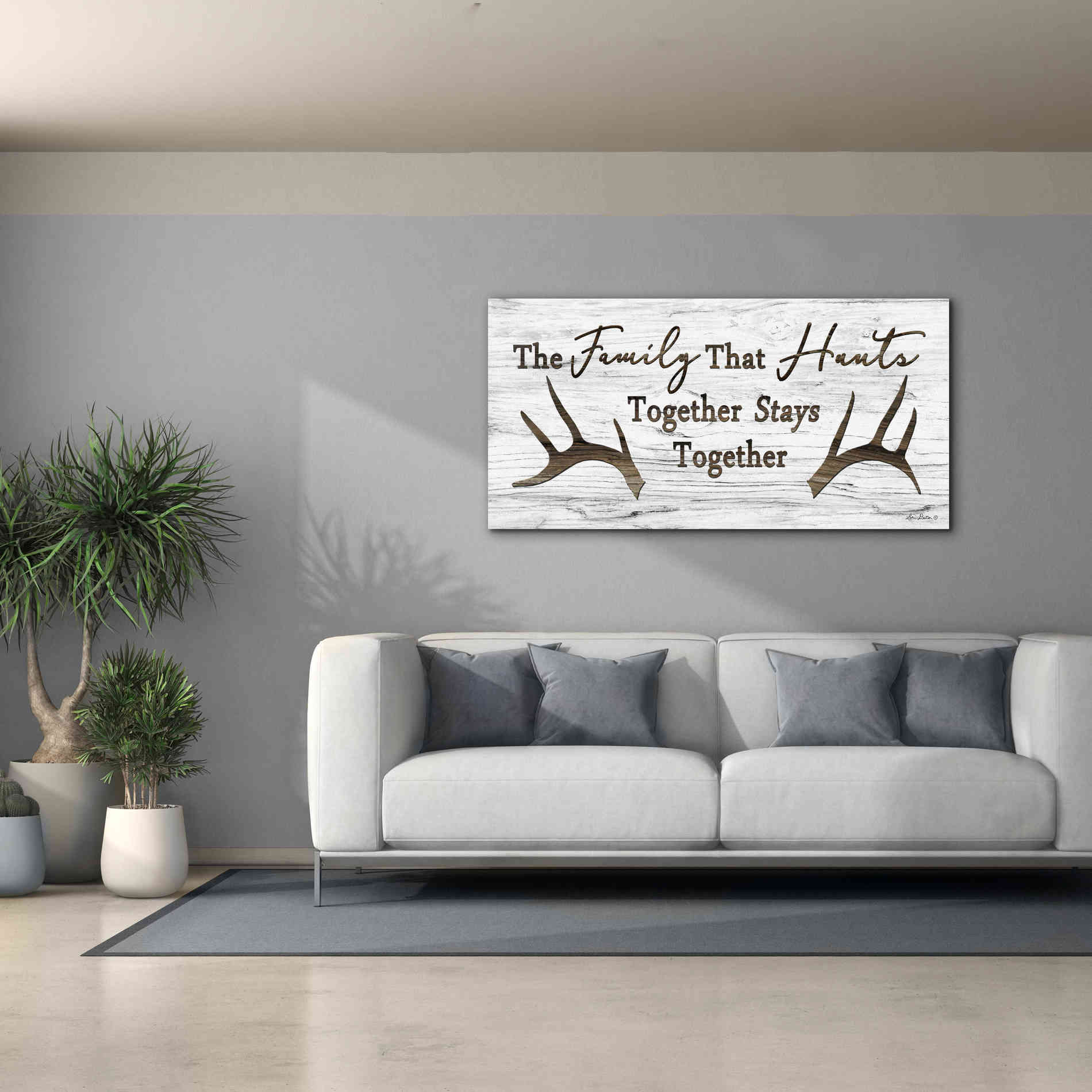 'Hunting Family' by Lori Deiter, Canvas Wall Art,60 x 30