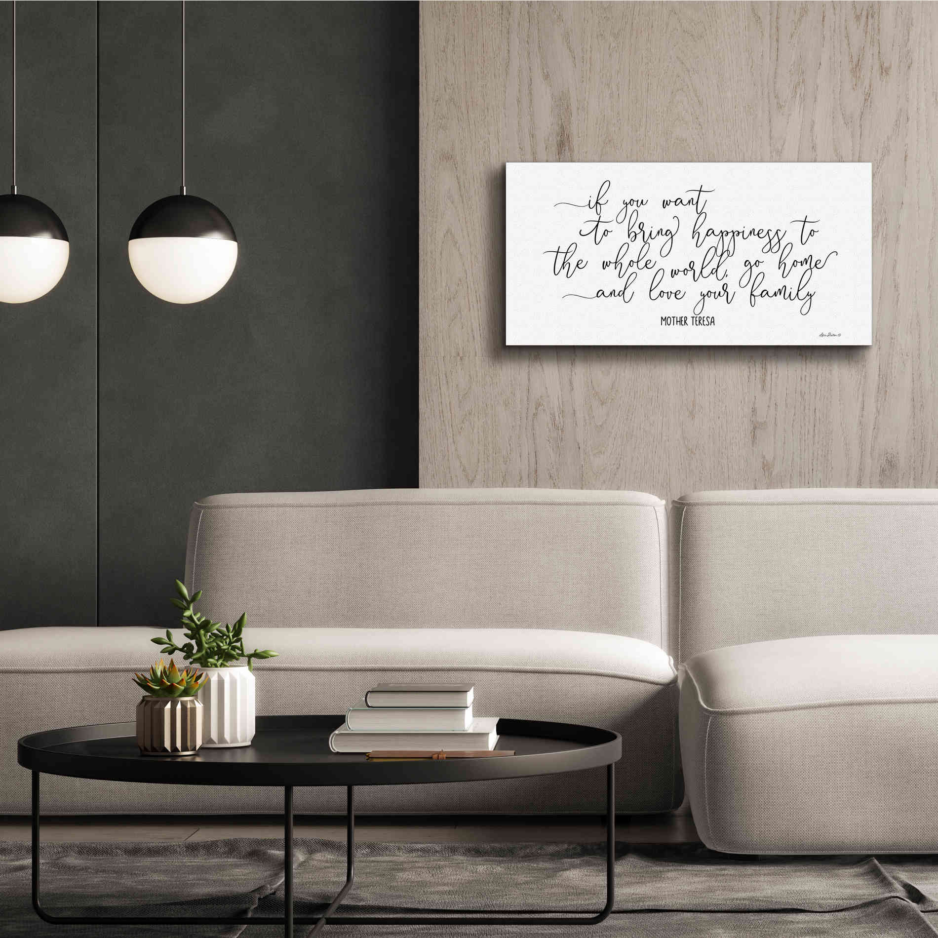 'Love Your Family' by Lori Deiter, Canvas Wall Art,40 x 20