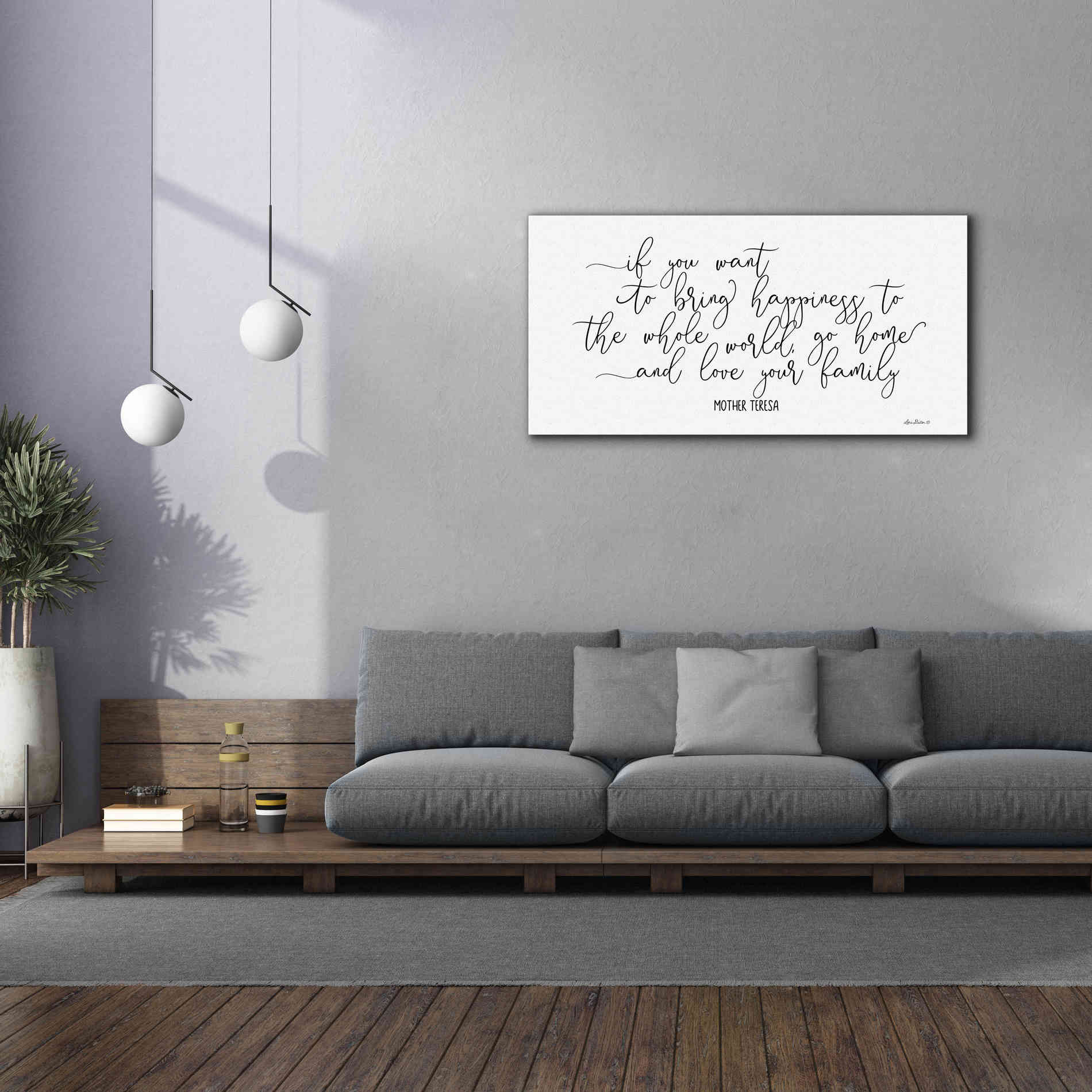 'Love Your Family' by Lori Deiter, Canvas Wall Art,60 x 30