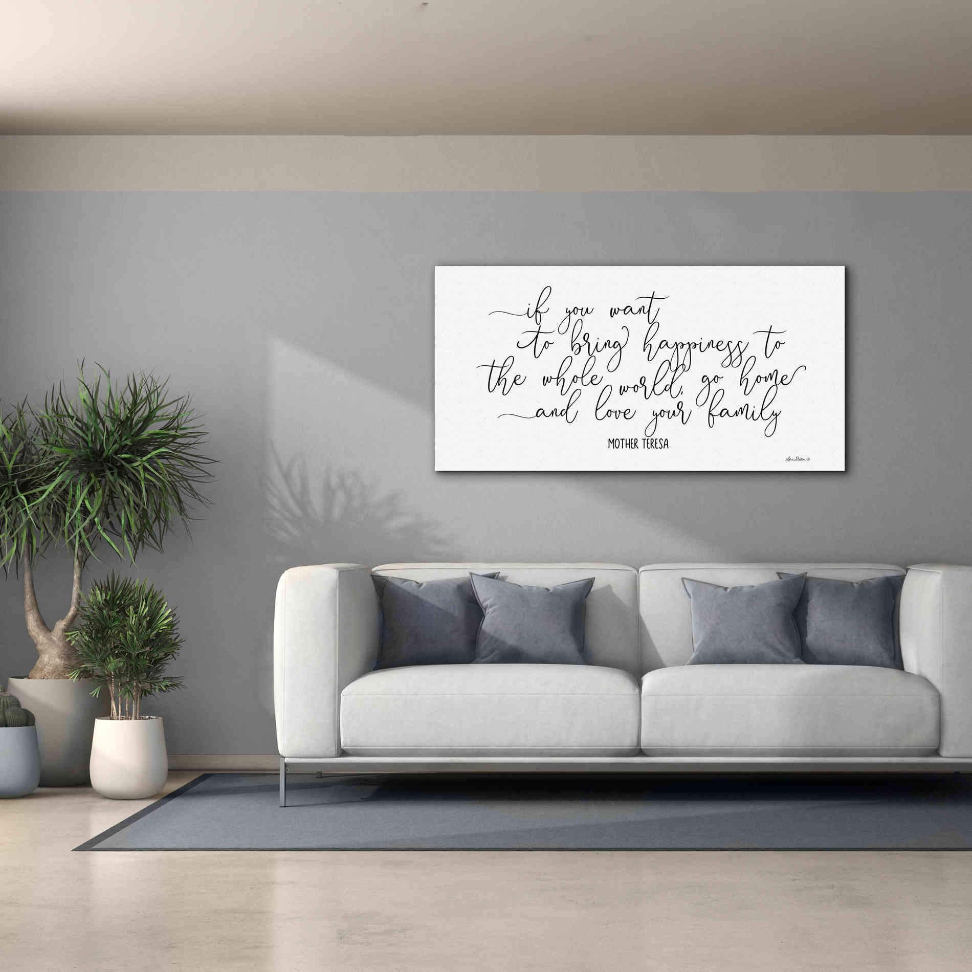 'Love Your Family' by Lori Deiter, Canvas Wall Art,60 x 30