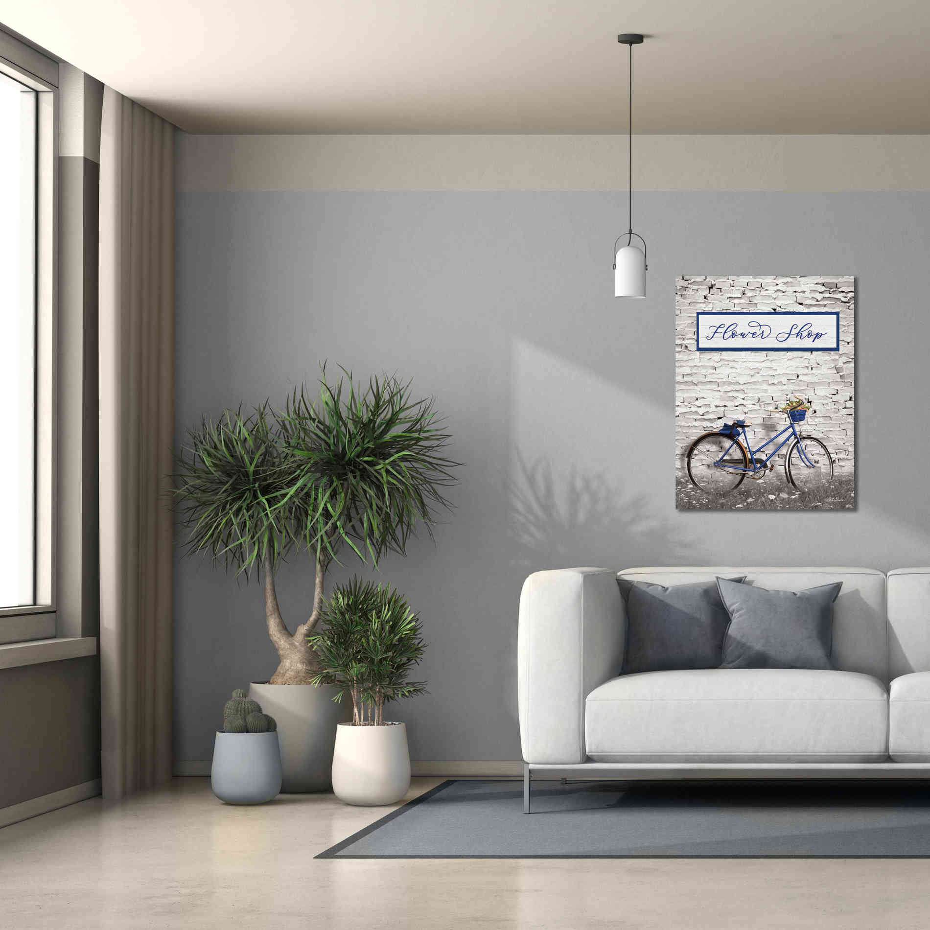 'Flower Shop Bicycle' by Lori Deiter, Canvas Wall Art,26 x 34