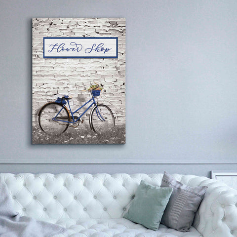 Image of 'Flower Shop Bicycle' by Lori Deiter, Canvas Wall Art,40 x 54