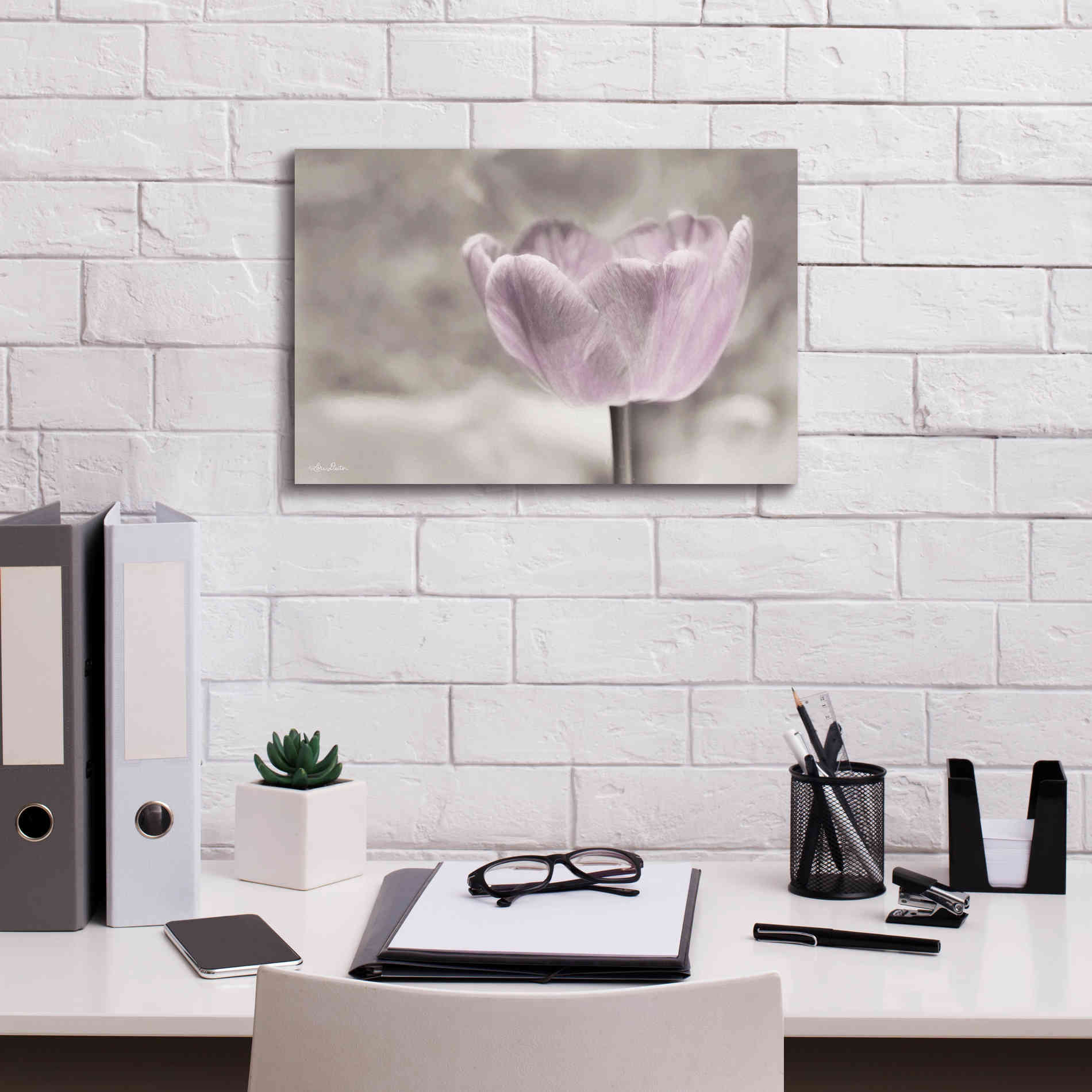 'Violet Tulip' by Lori Deiter, Canvas Wall Art,18 x 12