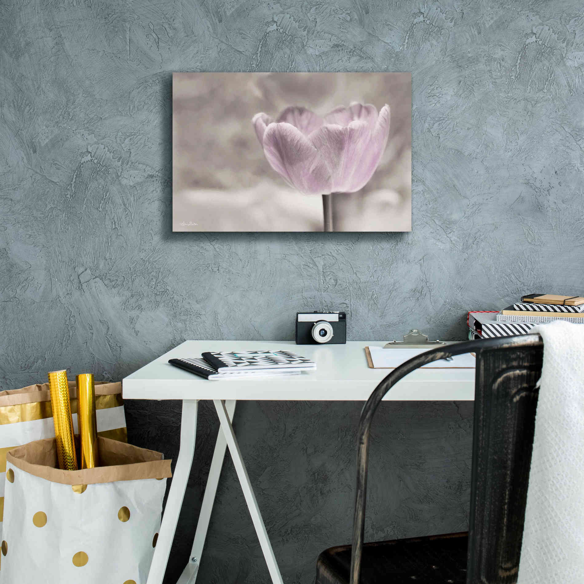 'Violet Tulip' by Lori Deiter, Canvas Wall Art,18 x 12