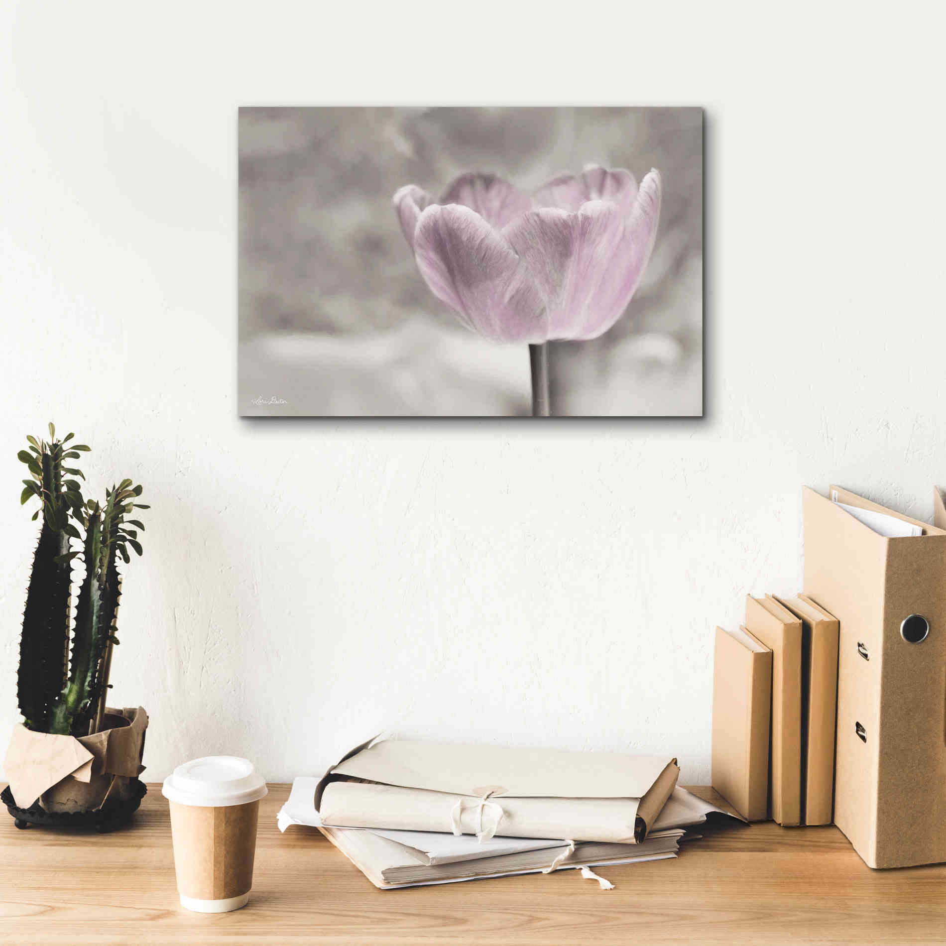 'Violet Tulip' by Lori Deiter, Canvas Wall Art,18 x 12