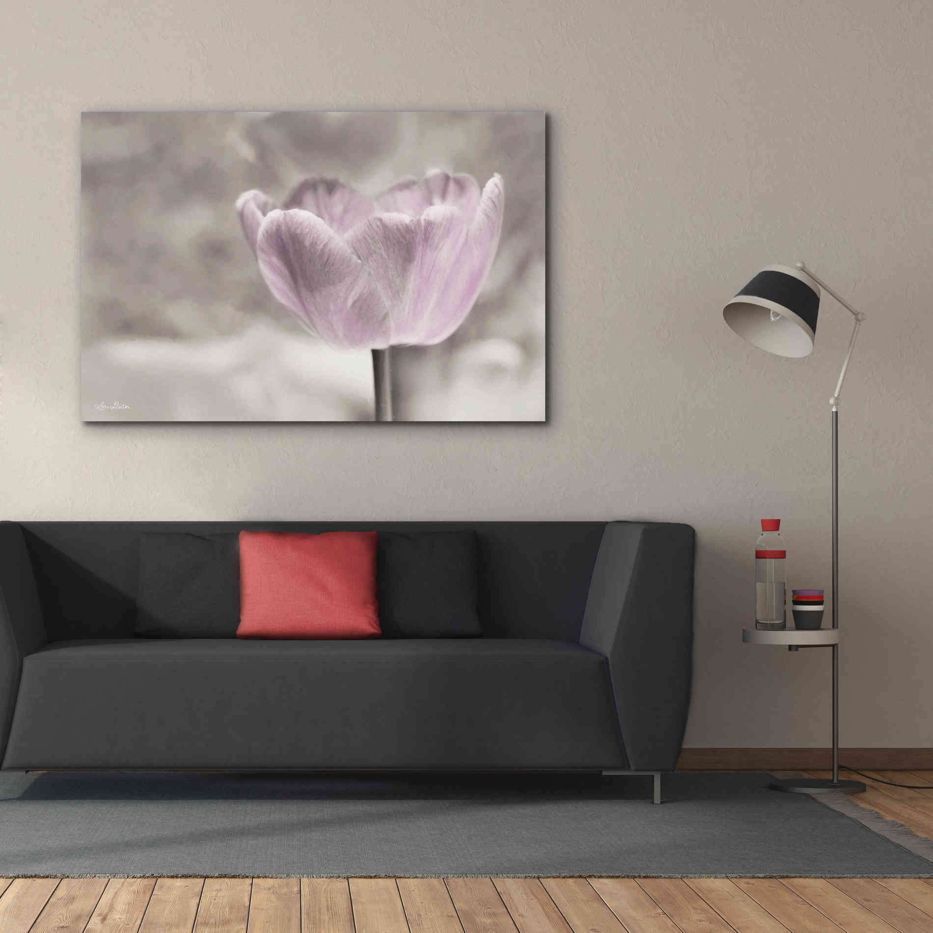 'Violet Tulip' by Lori Deiter, Canvas Wall Art,60 x 40