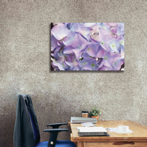 Image of 'Violet Hydrangeas' by Lori Deiter, Canvas Wall Art,40 x 26