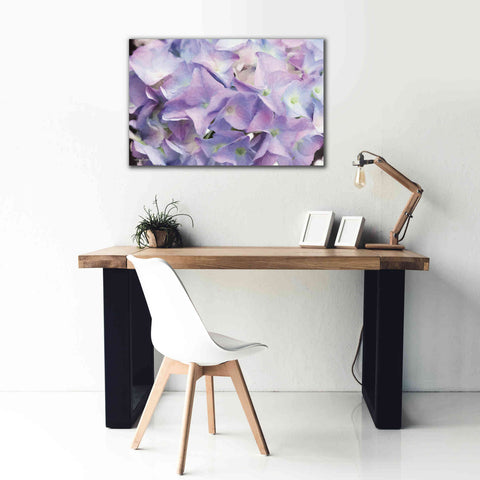 Image of 'Violet Hydrangeas' by Lori Deiter, Canvas Wall Art,40 x 26