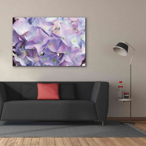 Image of 'Violet Hydrangeas' by Lori Deiter, Canvas Wall Art,60 x 40