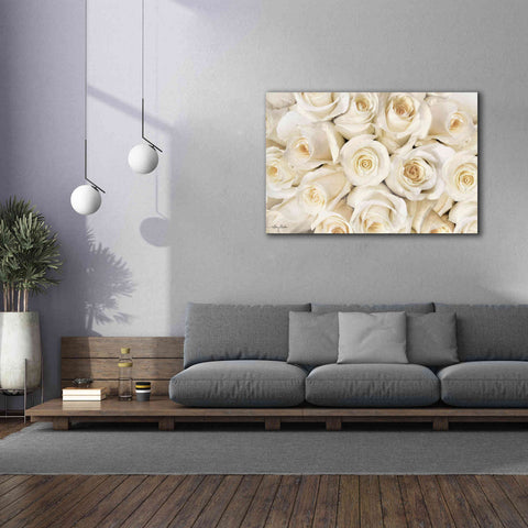 Image of 'Top View - White Roses' by Lori Deiter, Canvas Wall Art,60 x 40