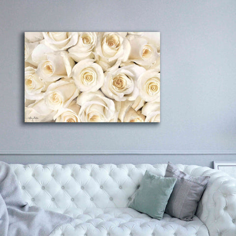 Image of 'Top View - White Roses' by Lori Deiter, Canvas Wall Art,60 x 40