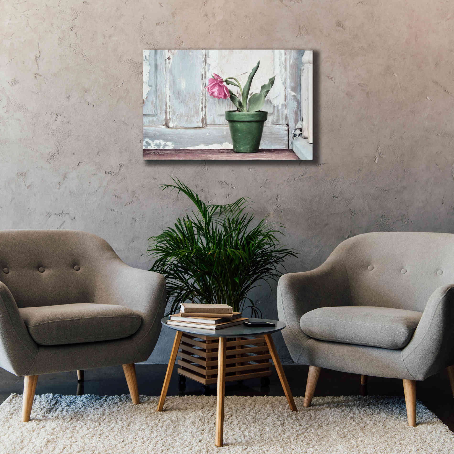 'Take a Bow Tulip' by Lori Deiter, Canvas Wall Art,40 x 26