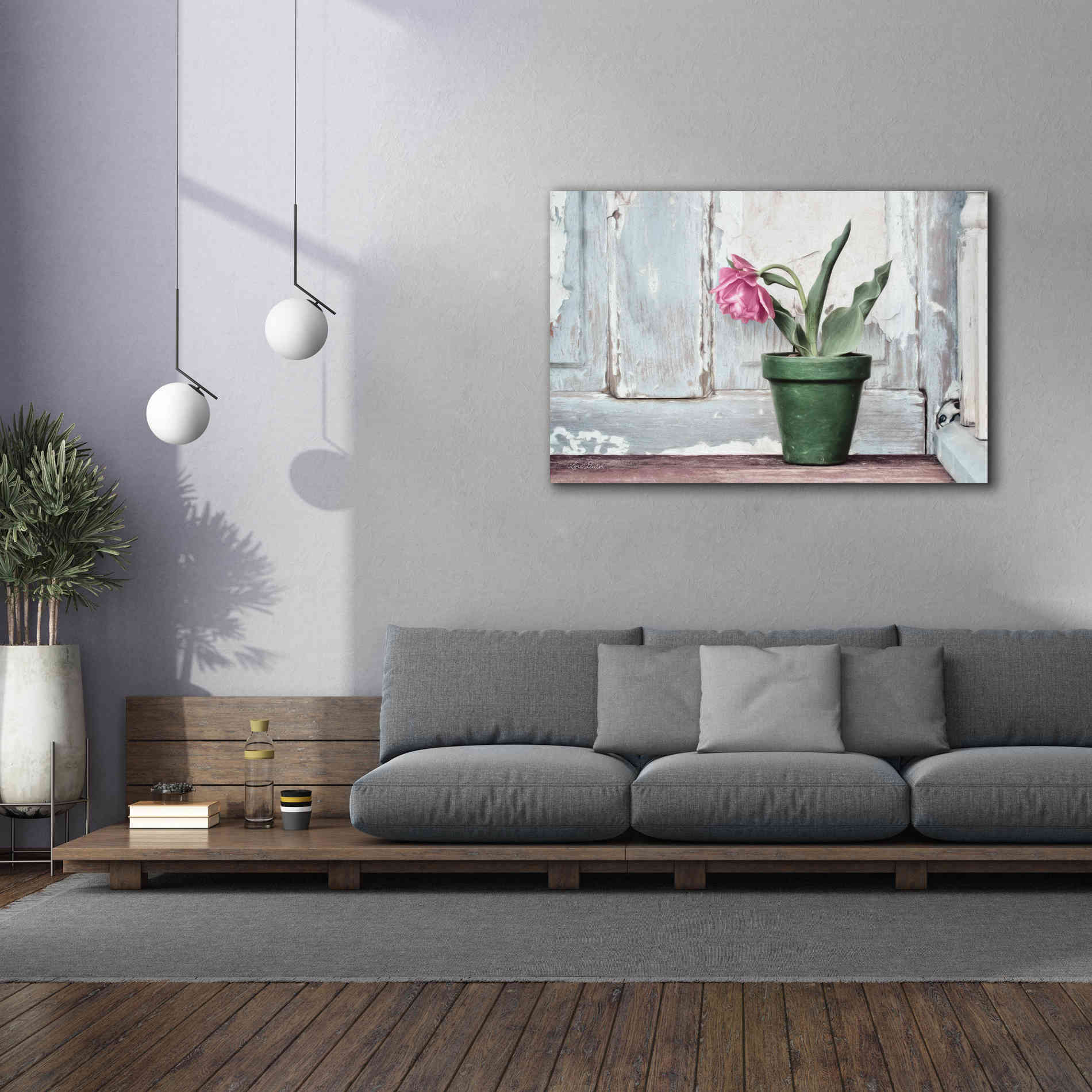 'Take a Bow Tulip' by Lori Deiter, Canvas Wall Art,60 x 40