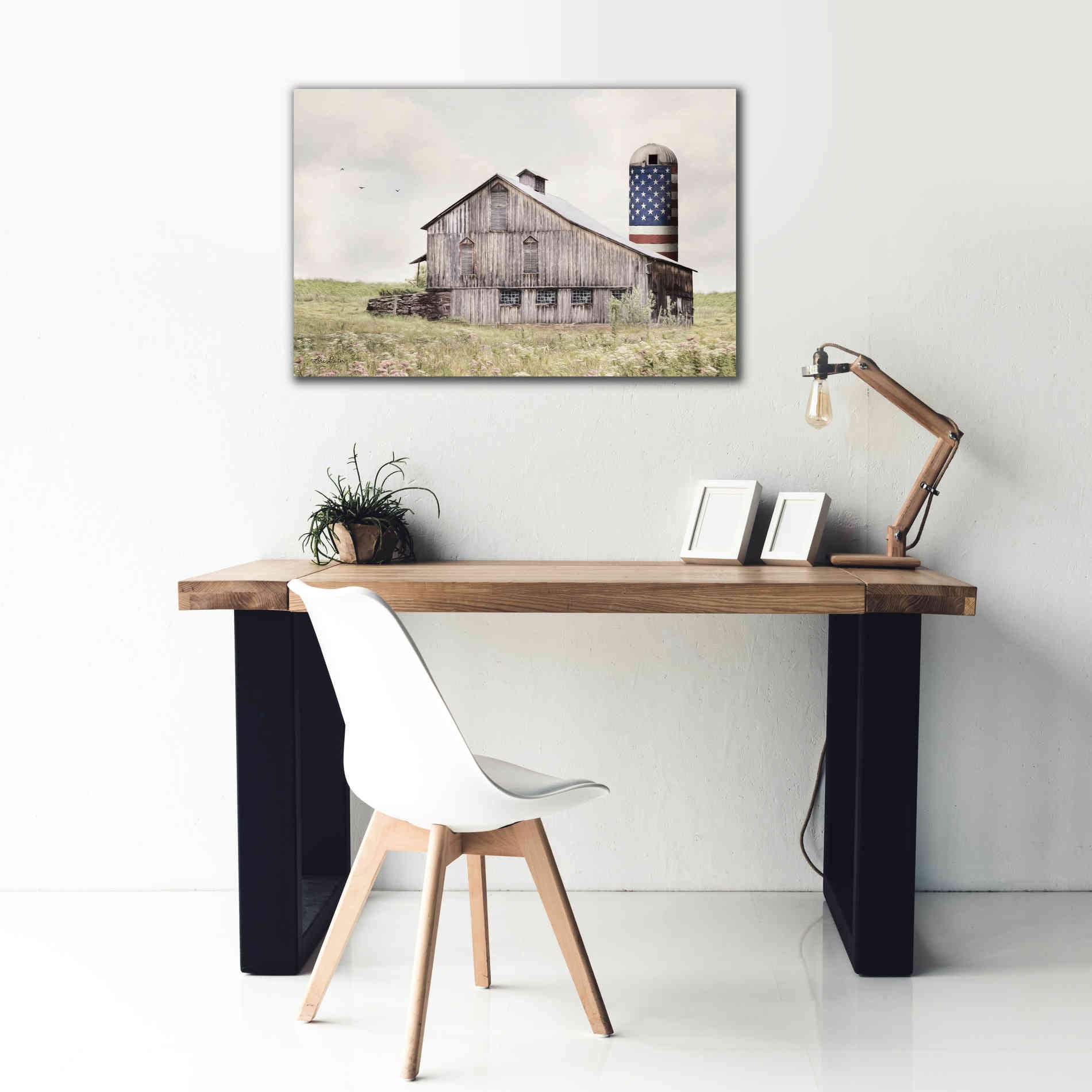 'One Land, One Flag' by Lori Deiter, Canvas Wall Art,40 x 26