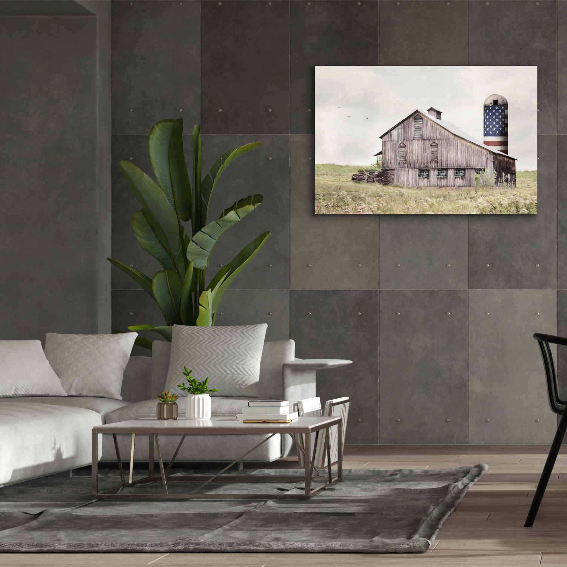 'One Land, One Flag' by Lori Deiter, Canvas Wall Art,60 x 40