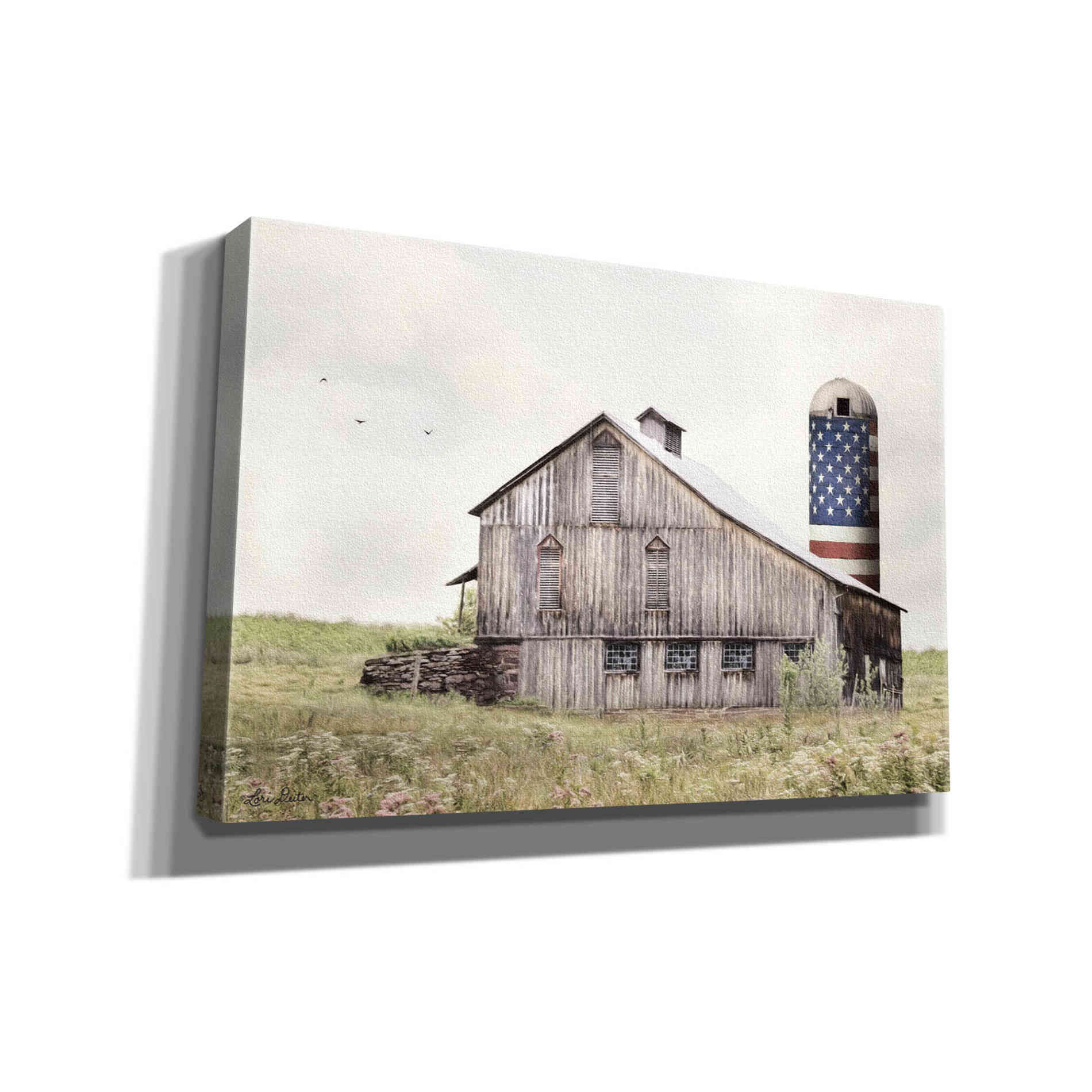 'One Land, One Flag' by Lori Deiter, Canvas Wall Art