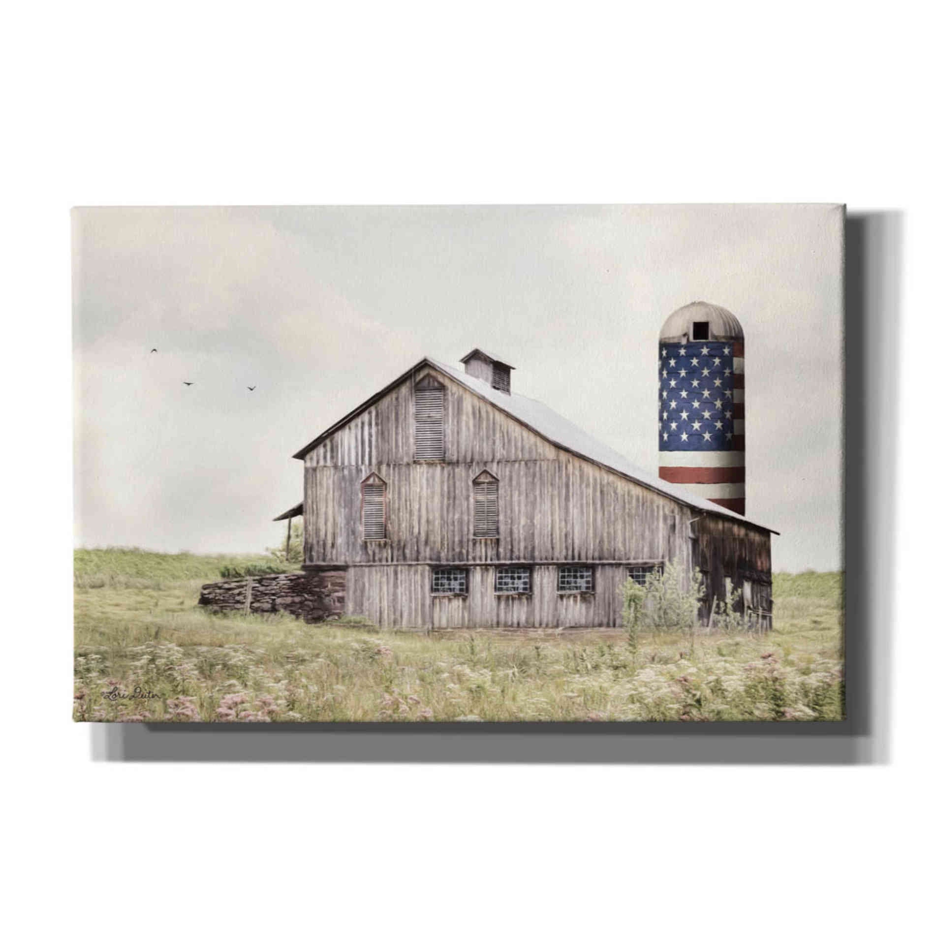 'One Land, One Flag' by Lori Deiter, Canvas Wall Art