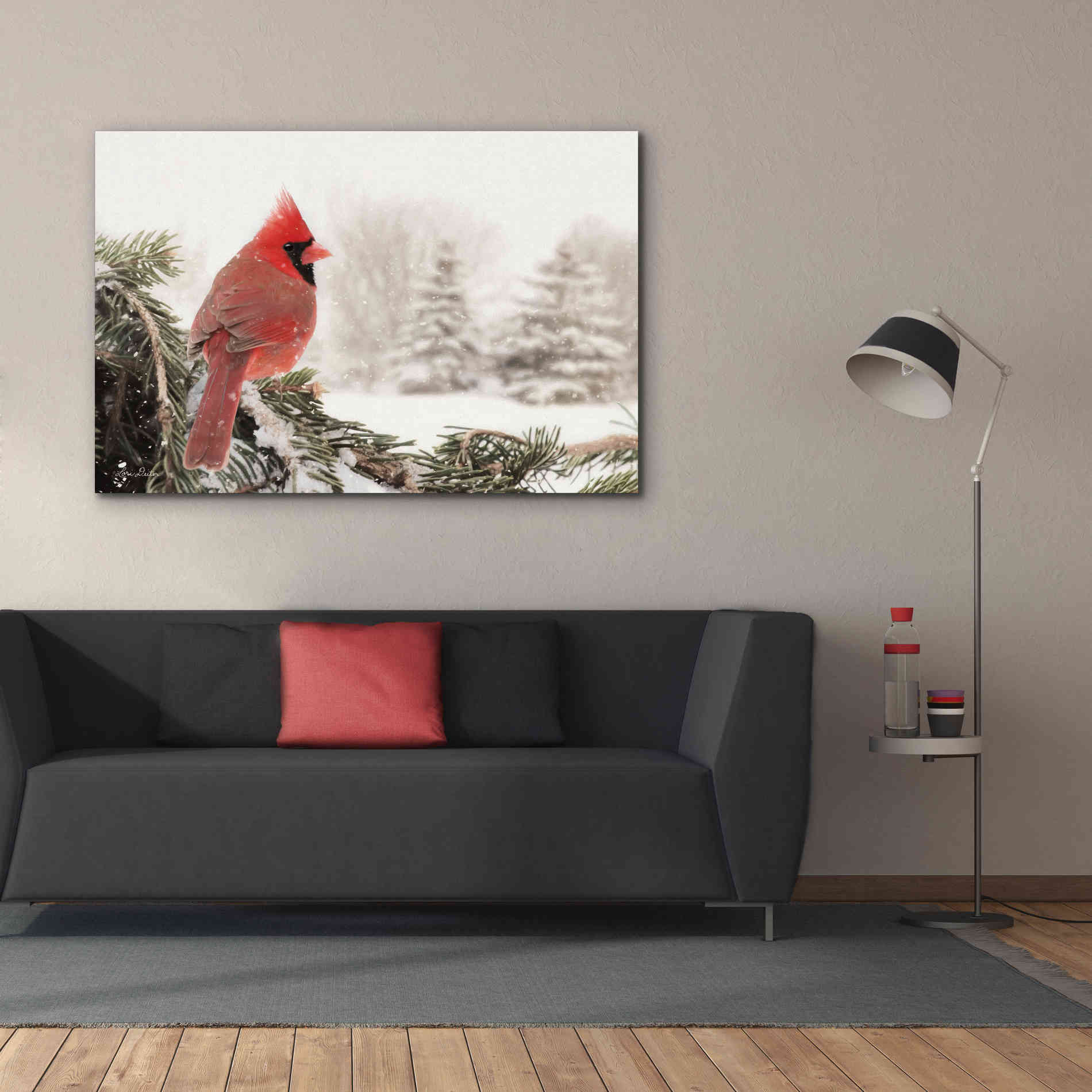 'Winter Perch' by Lori Deiter, Canvas Wall Art,60 x 40