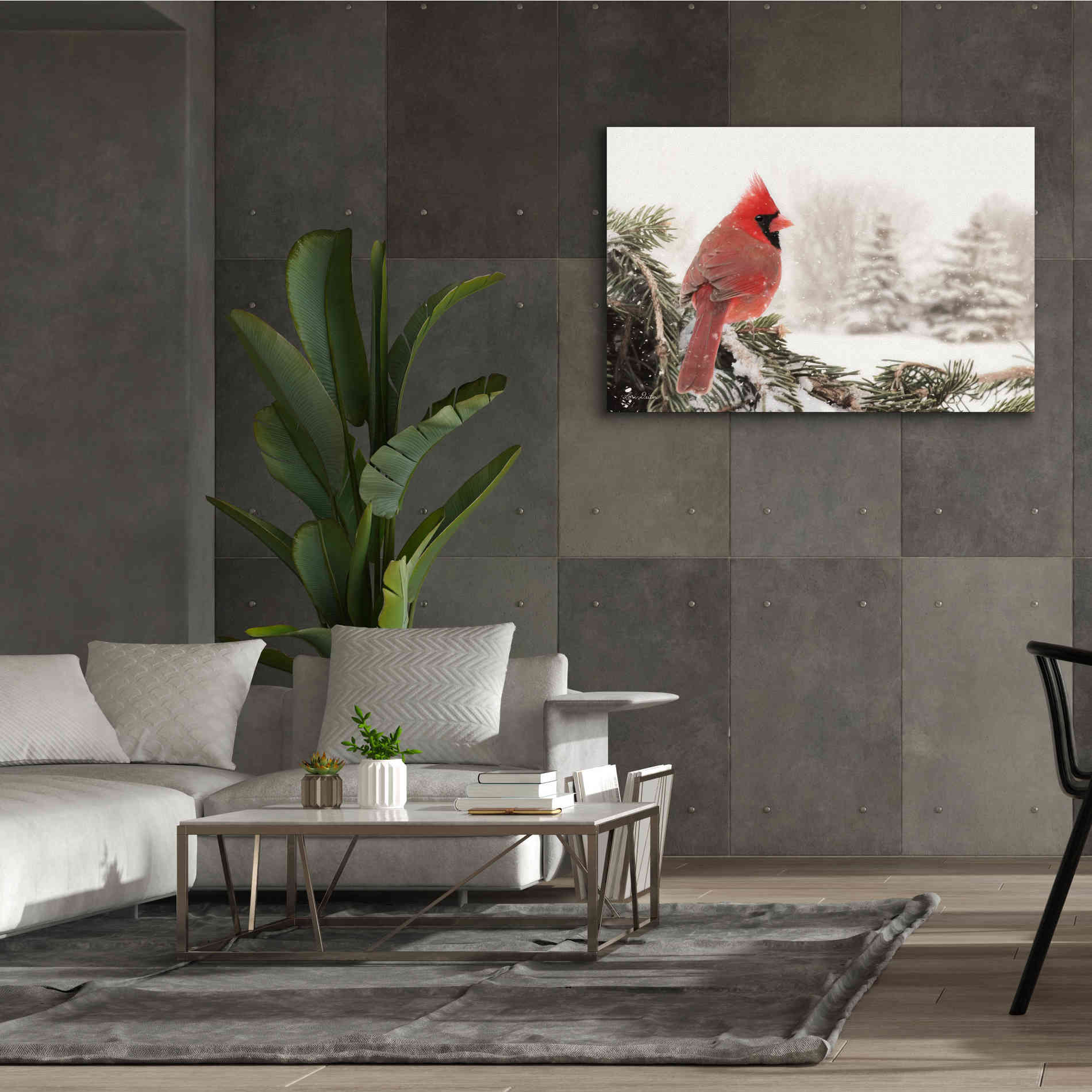 'Winter Perch' by Lori Deiter, Canvas Wall Art,60 x 40