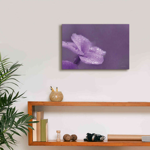 Image of 'Purple Dew' by Lori Deiter, Canvas Wall Art,18 x 12