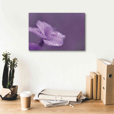 Image of 'Purple Dew' by Lori Deiter, Canvas Wall Art,18 x 12