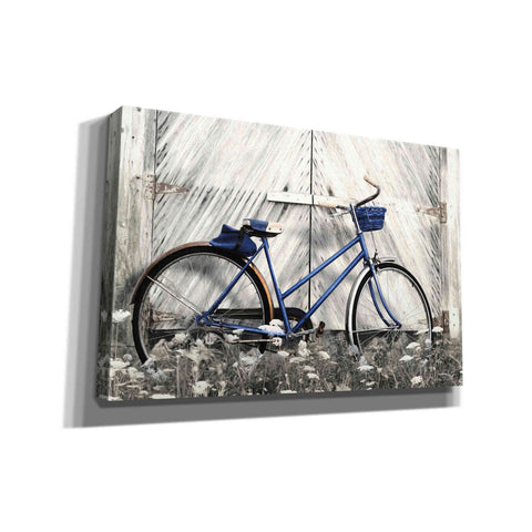 Image of 'Blue Bike at Barn' by Lori Deiter, Canvas Wall Art