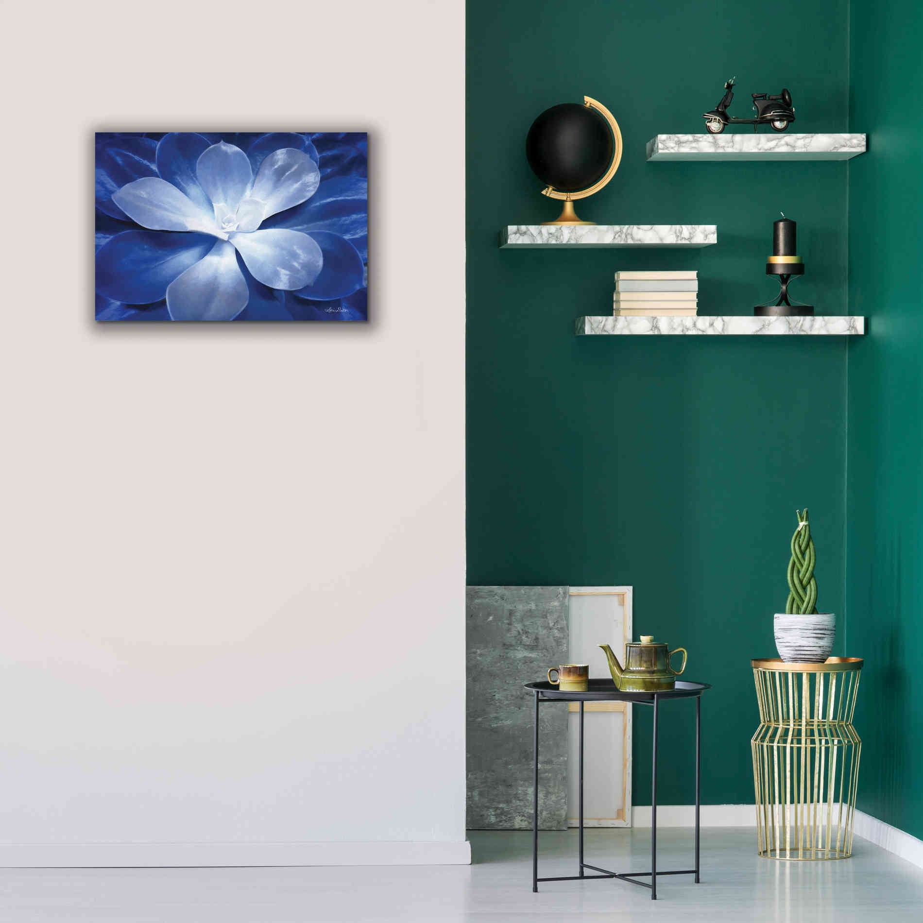 'Blue Succulent II' by Lori Deiter, Canvas Wall Art,26 x 18