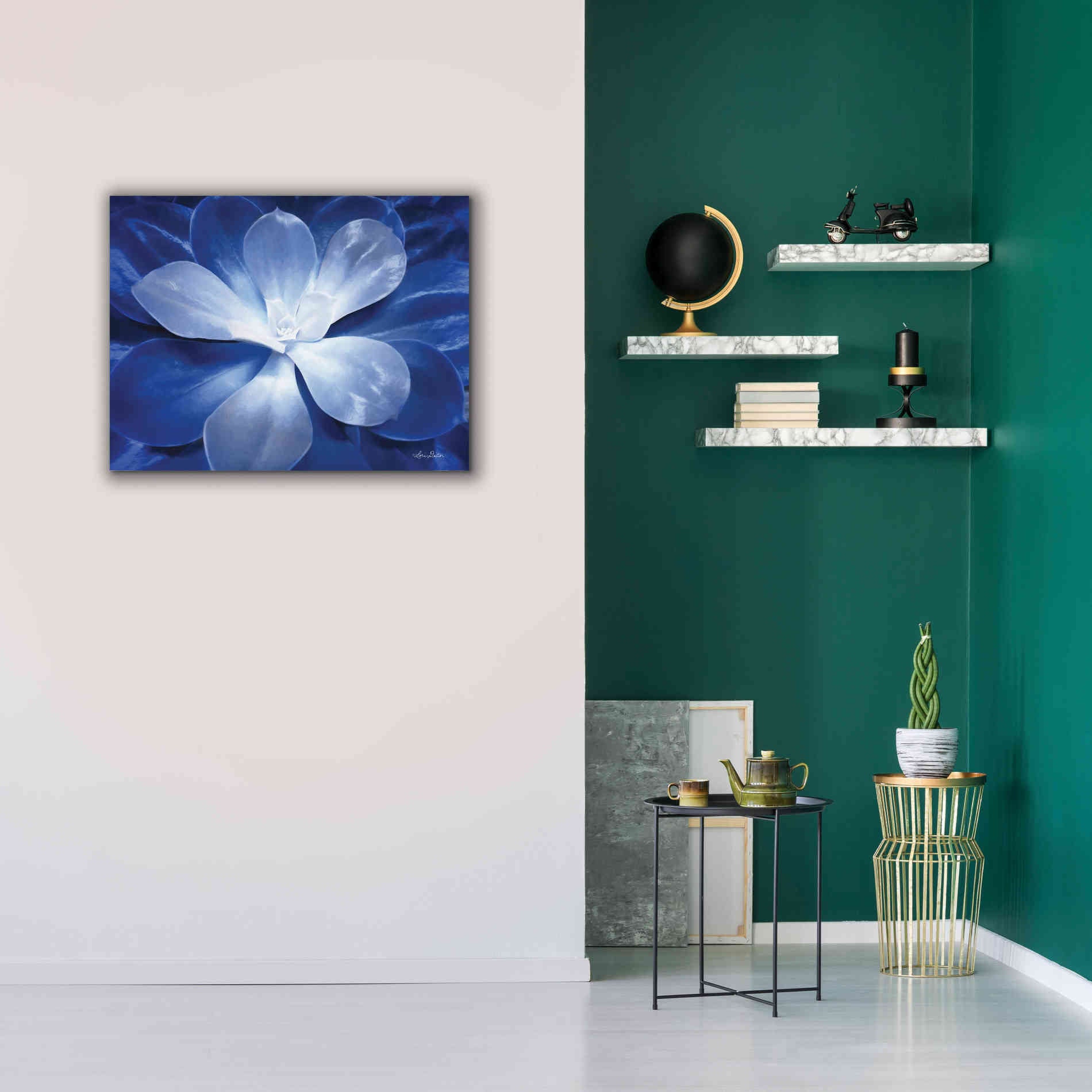 'Blue Succulent II' by Lori Deiter, Canvas Wall Art,34 x 26