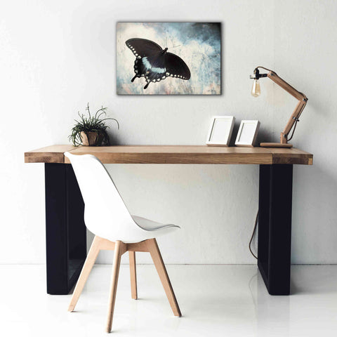 Image of 'Teal Butterfly I' by Lori Deiter, Canvas Wall Art,26 x 18