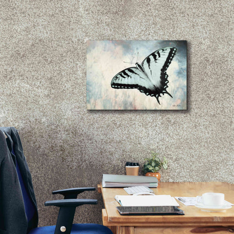 Image of 'Teal Butterfly II' by Lori Deiter, Canvas Wall Art,26 x 18