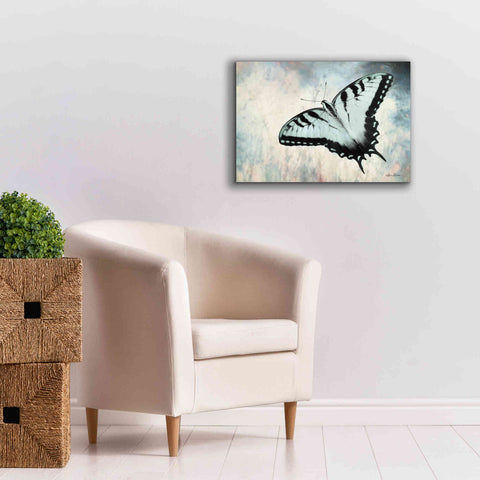 Image of 'Teal Butterfly II' by Lori Deiter, Canvas Wall Art,26 x 18