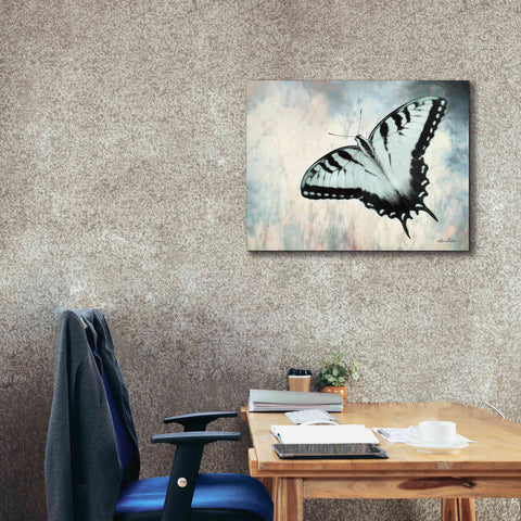 Image of 'Teal Butterfly II' by Lori Deiter, Canvas Wall Art,34 x 26