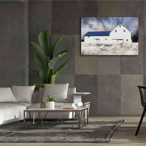 Image of 'Blue Trimmed Barn' by Lori Deiter, Canvas Wall Art,60 x 40